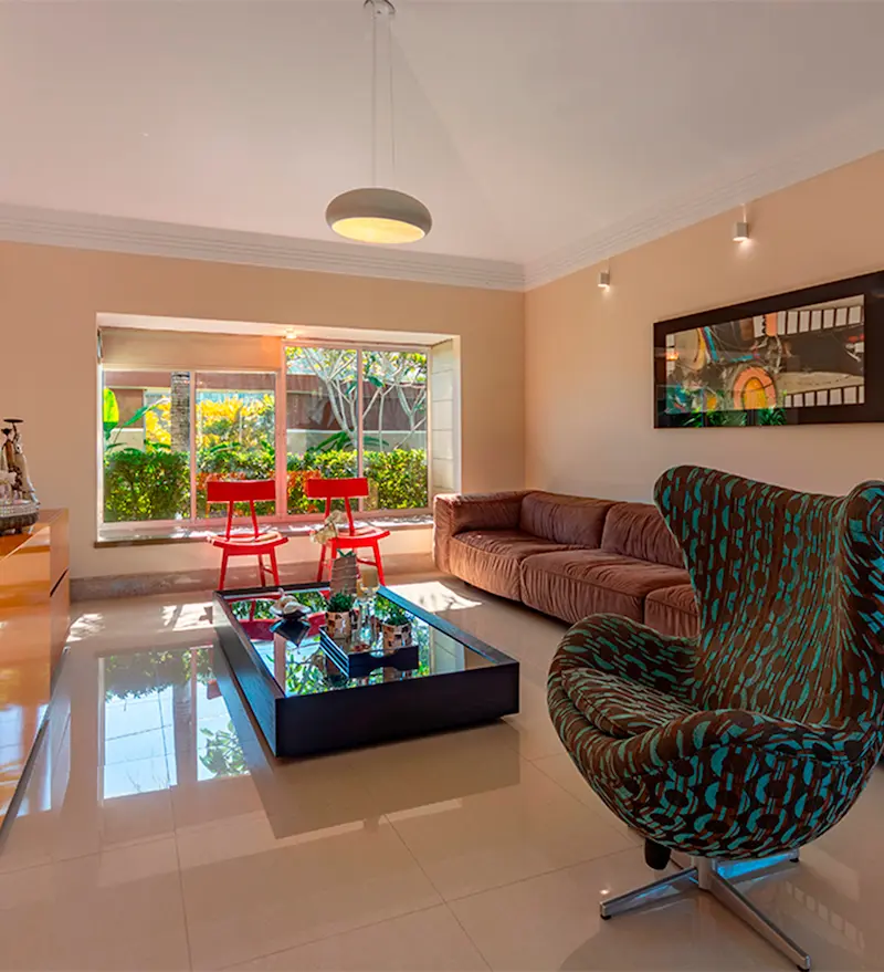 Área de lazer interna para família ter uma boa conversa